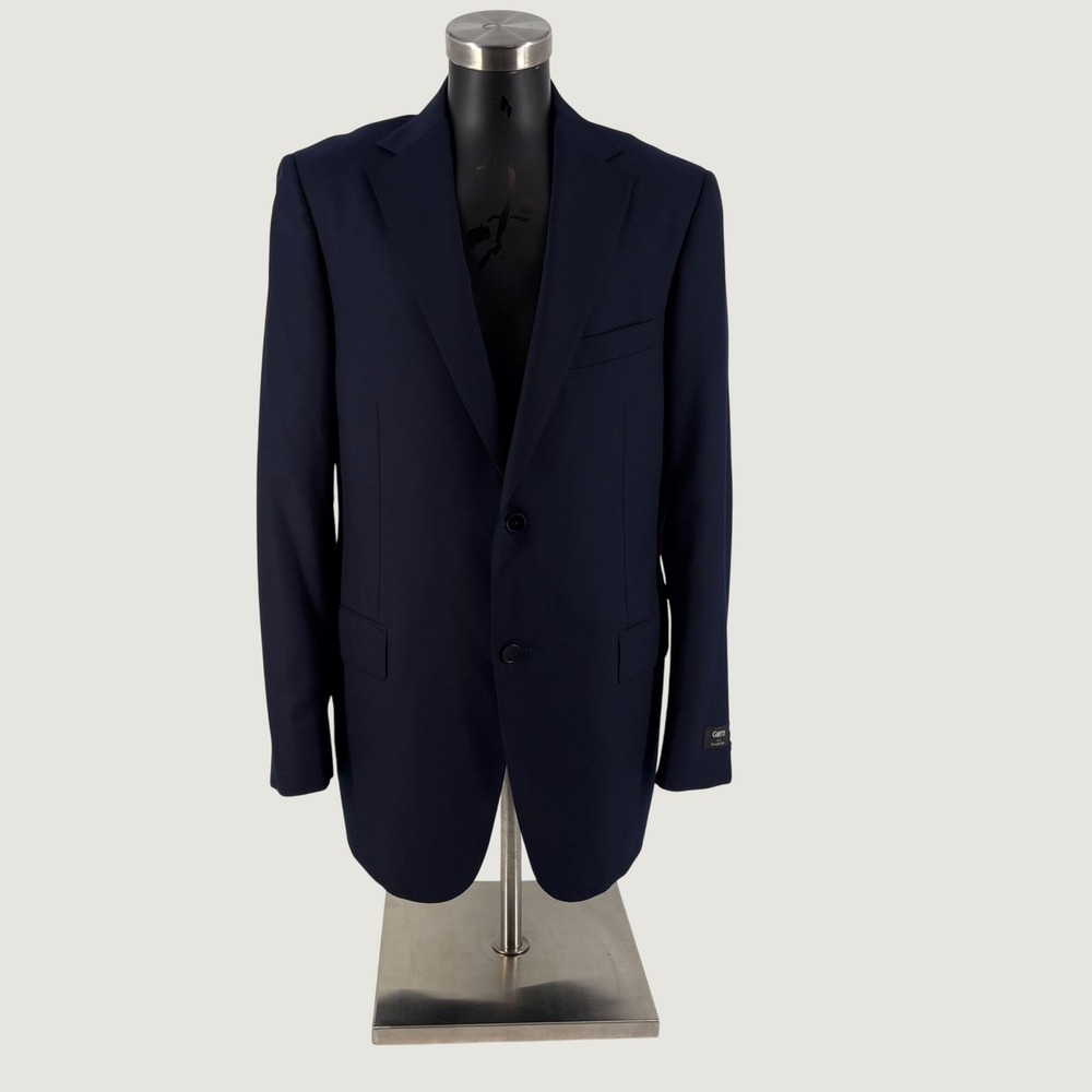 Gritti Styled by Ermenegildo Zegna Blazer Men 54L Navy Blue Wool 2-Button Jacket